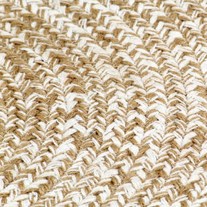 vidaXL Handmade Rug Jute White and Natural 120 cm