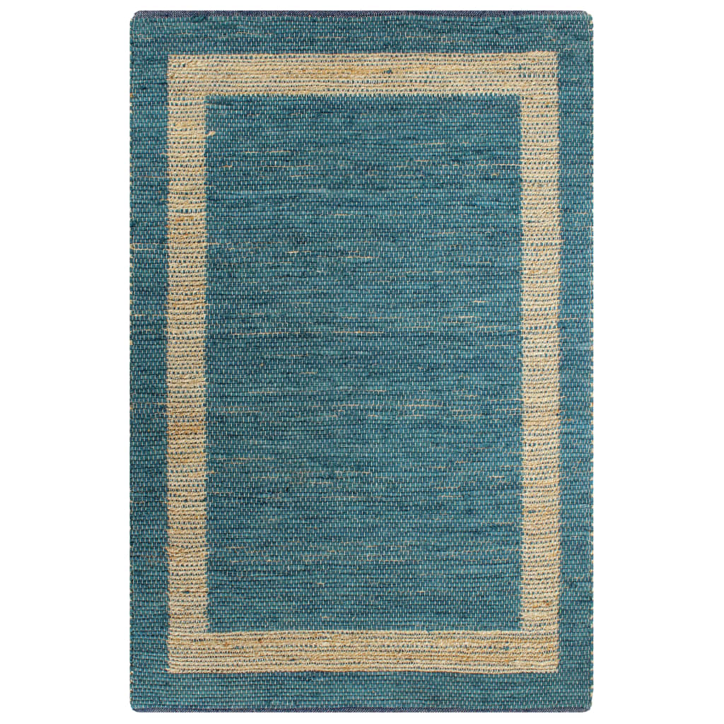 vidaXL Handmade Rug Jute Blue 160x230 cm