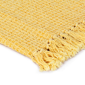 vidaXL Throw Cotton 160x210 cm Mustard Yellow