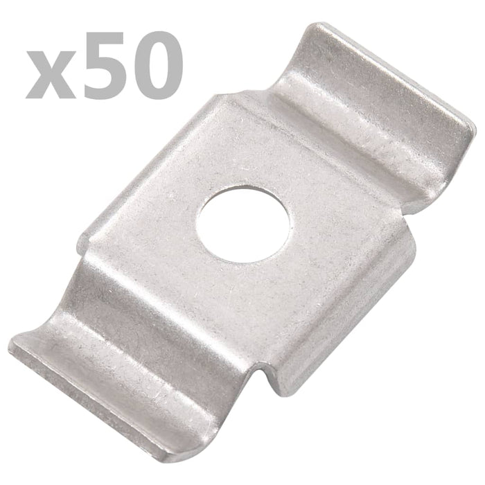 vidaXL Butterfly Fence Clips 50 pcs Stainless Steel