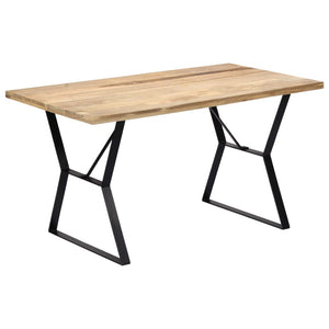 vidaXL Dining Table 140x80x76 cm Solid Mango Wood