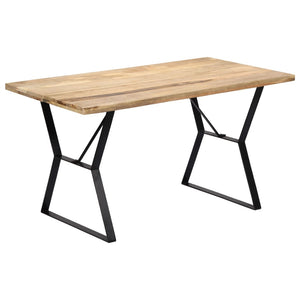 vidaXL Dining Table 140x80x76 cm Solid Mango Wood