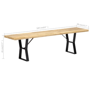 vidaXL Bench 160 cm Solid Mango Wood