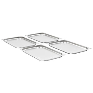 vidaXL Gastronorm Containers 4 pcs GN 1/1 20 mm Stainless Steel