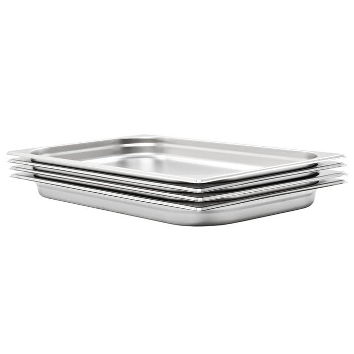 vidaXL Gastronorm Containers 4 pcs GN 1/1 40 mm Stainless Steel