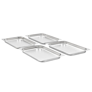 vidaXL Gastronorm Containers 4 pcs GN 1/1 40 mm Stainless Steel