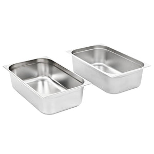 vidaXL Gastronorm Containers 2 pcs GN 1/1 150 mm Stainless Steel