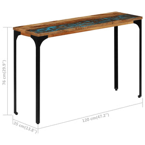 vidaXL Console Table 120x35x76 cm Solid Reclaimed Wood