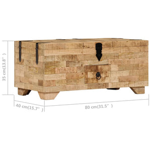 vidaXL Coffee Table Solid Mango Wood 80x40x35 cm