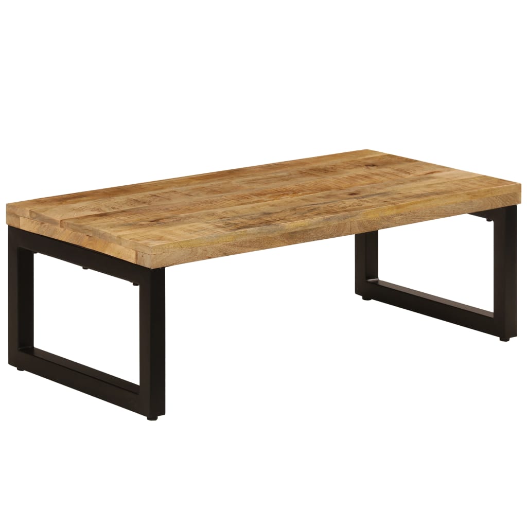 vidaXL Coffee Table 100x50x35 cm Solid Mango Wood and Steel