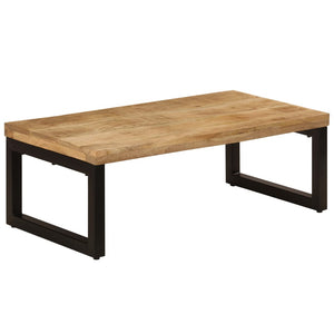 vidaXL Coffee Table 100x50x35 cm Solid Mango Wood and Steel