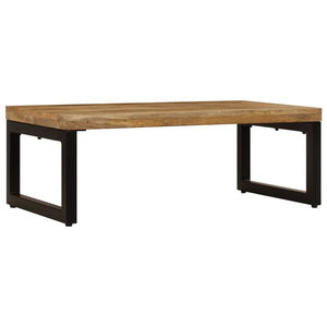 vidaXL Coffee Table 100x50x35 cm Solid Mango Wood and Steel