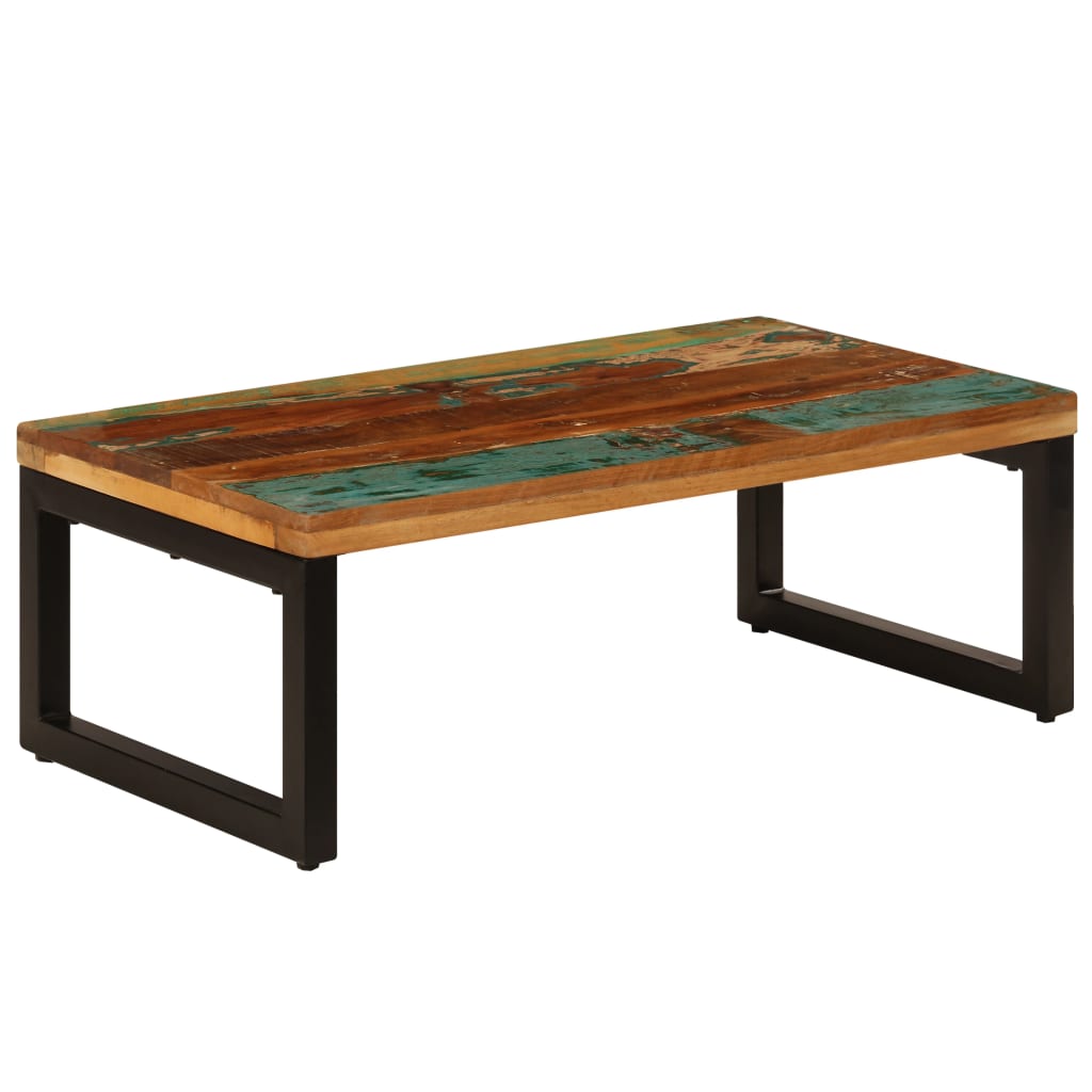 vidaXL Coffee Table 100x50x35 cm Solid Reclaimed Wood and Steel