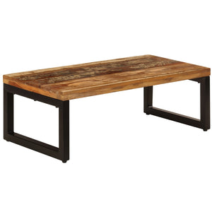 vidaXL Coffee Table 100x50x35 cm Solid Reclaimed Wood and Steel