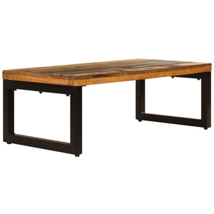 vidaXL Coffee Table 100x50x35 cm Solid Reclaimed Wood and Steel