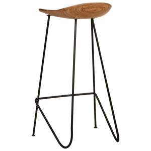 vidaXL Bar Stools 2 pcs Solid Acacia Wood