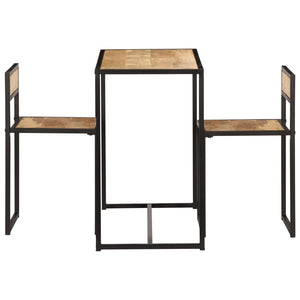 vidaXL 3 Piece Dining Set Solid Mango Wood