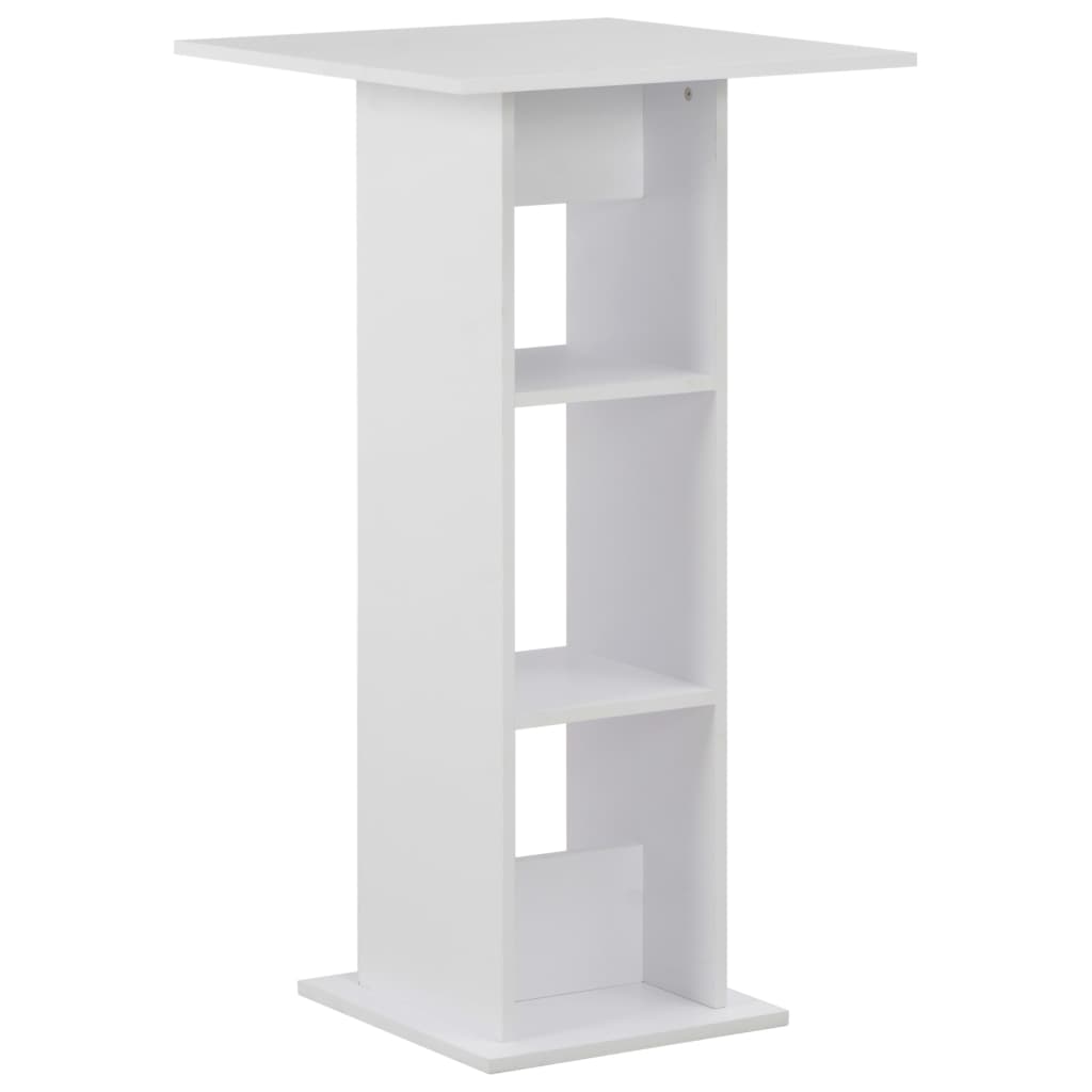 vidaXL Bar Table White 60x60x110 cm