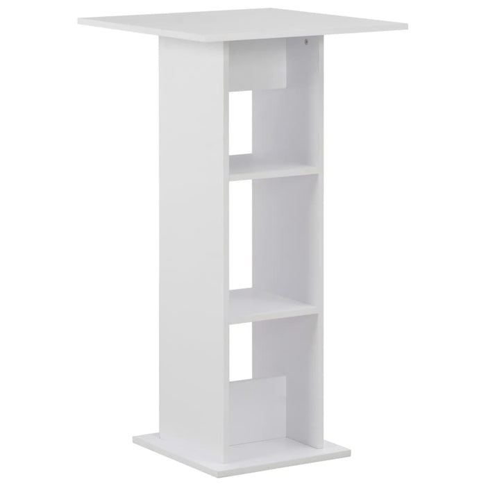 vidaXL Bar Table White 60x60x110 cm