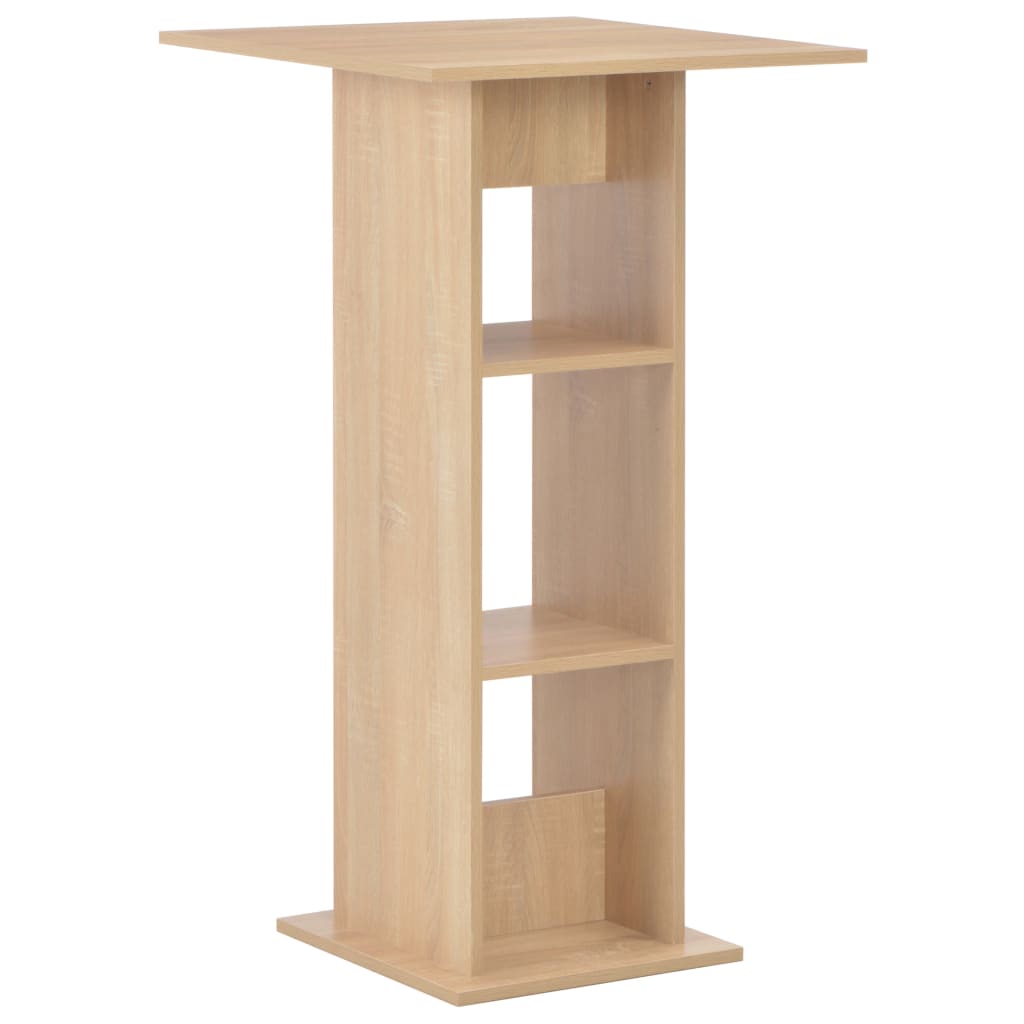 vidaXL Bar Table Oak 60x60x110 cm