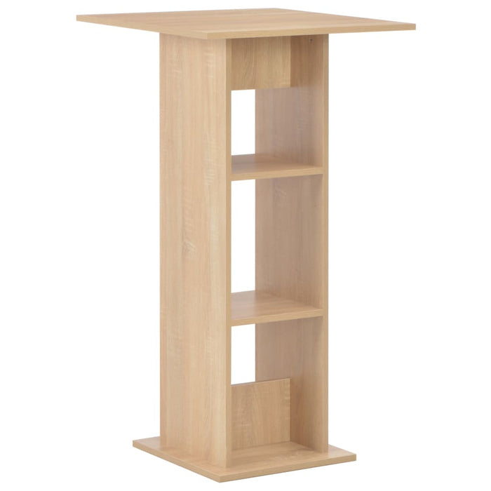 vidaXL Bar Table Oak 60x60x110 cm