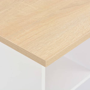 vidaXL Bar Table White and Sonoma Oak 60x60x110 cm