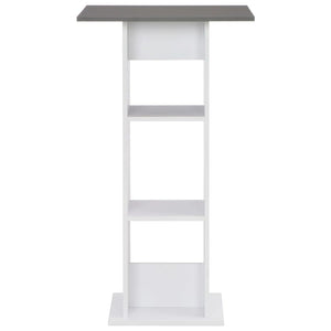 vidaXL Bar Table White and Anthracite Grey 60x60x110 cm