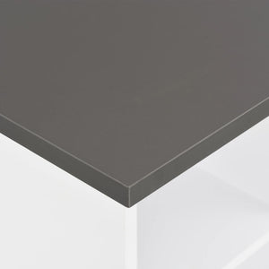 vidaXL Bar Table White and Anthracite Grey 60x60x110 cm