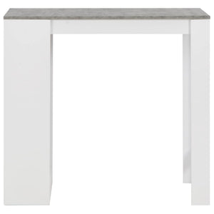 vidaXL Bar Table with Shelf White 110x50x103 cm