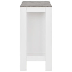 vidaXL Bar Table with Shelf White 110x50x103 cm