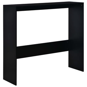 vidaXL Bar Table with 2 Table Tops Black 130x40x120 cm