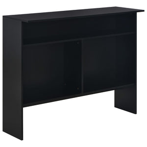 vidaXL Bar Table with 2 Table Tops Black 130x40x120 cm