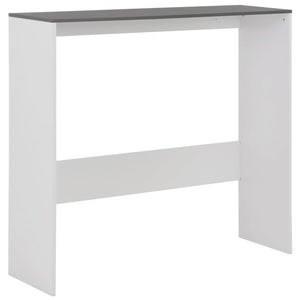 vidaXL Bar Table with 2 Table Tops White and Grey 130x40x120 cm