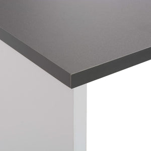 vidaXL Bar Table with 2 Table Tops White and Grey 130x40x120 cm