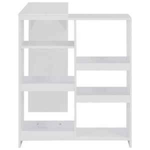 vidaXL Bar Table with Moveable Shelf White 138x39x110 cm