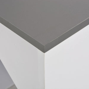 vidaXL Bar Table with Cabinet White 115x59x200 cm