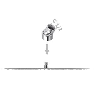 vidaXL Rain Shower Head 2 pcs Stainless Steel 50x50 cm