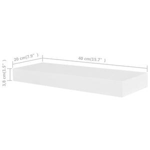 vidaXL Wall Shelves 4 pcs White 40 cm