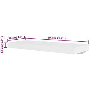 vidaXL Wall Shelves 4 pcs White 60 cm