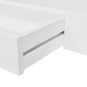 vidaXL Floating Wall Shelves with Drawers 2 pcs White 80 cm