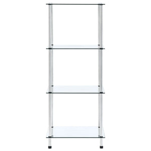 vidaXL 4-Tier Shelf Transparent 40x40x100 cm Tempered Glass