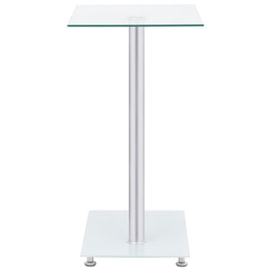 vidaXL U-Shaped Side Table Transparent 45x30x58 cm Tempered Glass