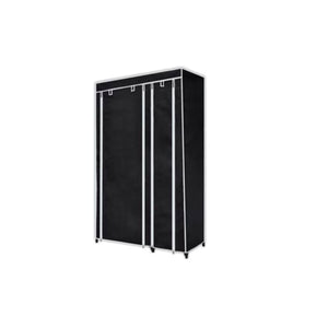 vidaXL Fabric Wardrobes 2 pcs Black