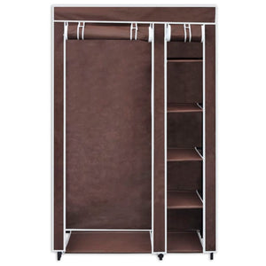 vidaXL Fabric Wardrobes 2 pcs Brown