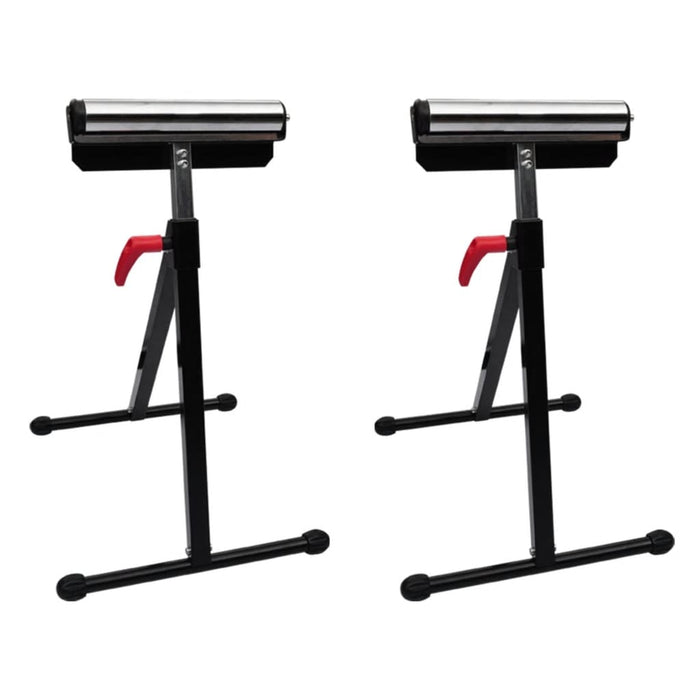 Set of 2 Adjustable Roller Stands