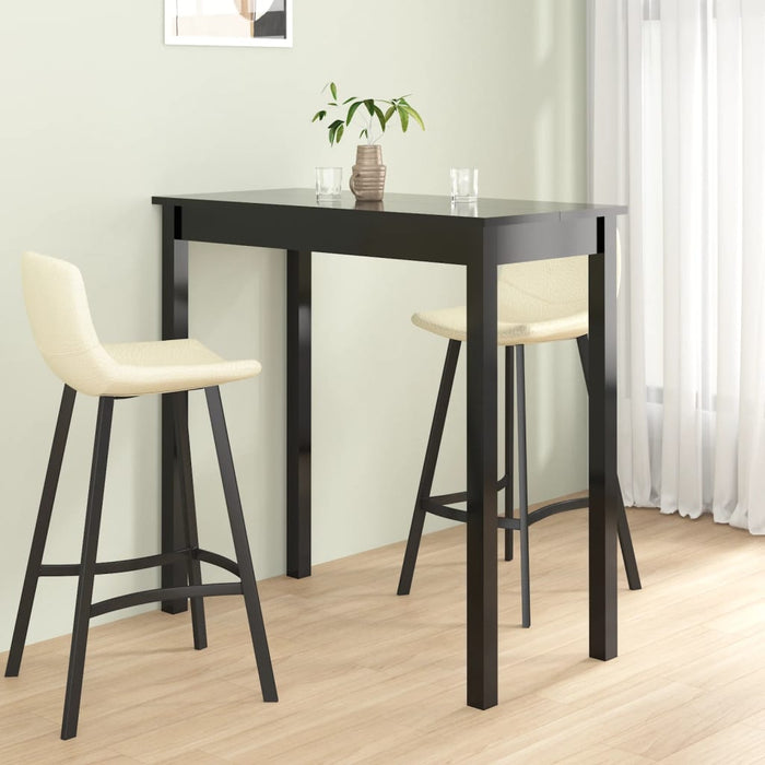 vidaXL Bar Table MDF Black 115x55x107 cm