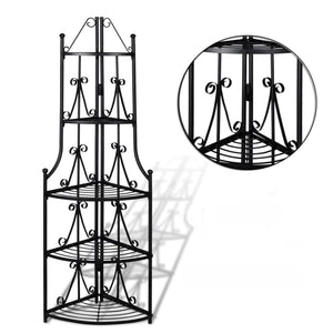 Corner Plant Rack Black