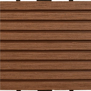 vidaXL WPC Tiles 30x30cm 11pcs 1m2 Brown