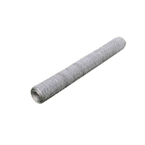 vidaXL Chicken Wire Fence Galvanised Steel 25x0.75 m Silver