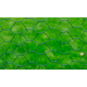 vidaXL Chicken Wire Fence Galvanised with PVC Coating 25x0.75 m Green